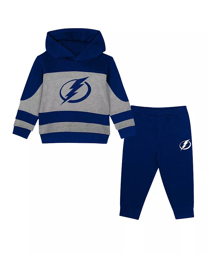 

Детский комплект из 2 предметов Tampa Bay Lightning Puck Hero: толстовка с капюшоном и брюки из флиса, синий/серый меланж Outerstuff