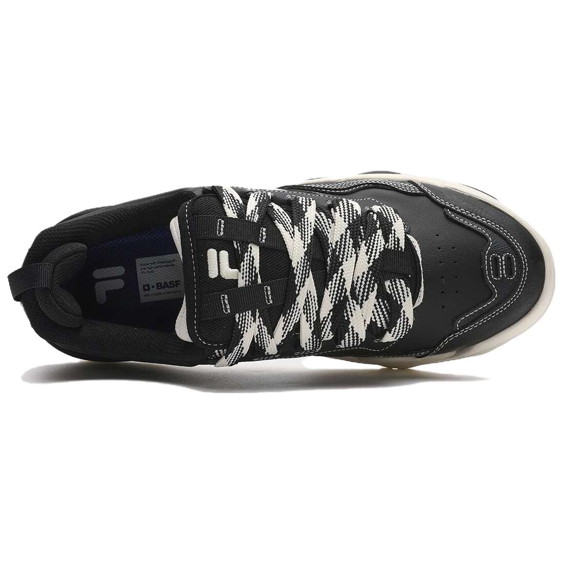 Кроссовки FILA FUSION KICK Wave Bottom Sneakers Skateboarding Shoes Men Low-top Black/off-white, черный — фото 3