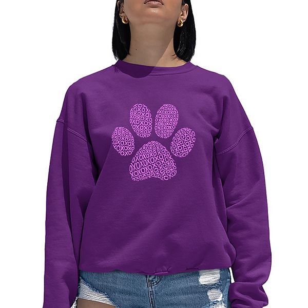 

Толстовка Xoxo dog paw с принтом La Pop Art, Purple