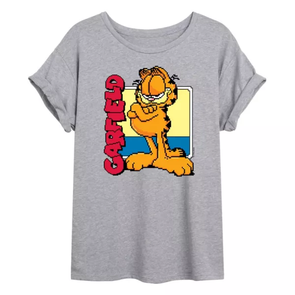 

Футболка Juniors Garfield Pixel Square Oversize Licensed Character, серый