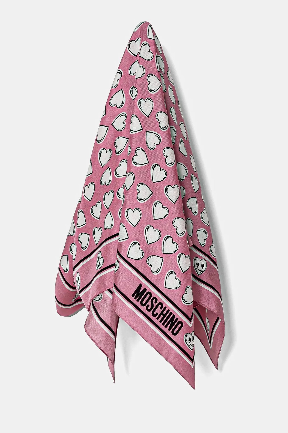 

Шелковая шаль Moschino, розовый