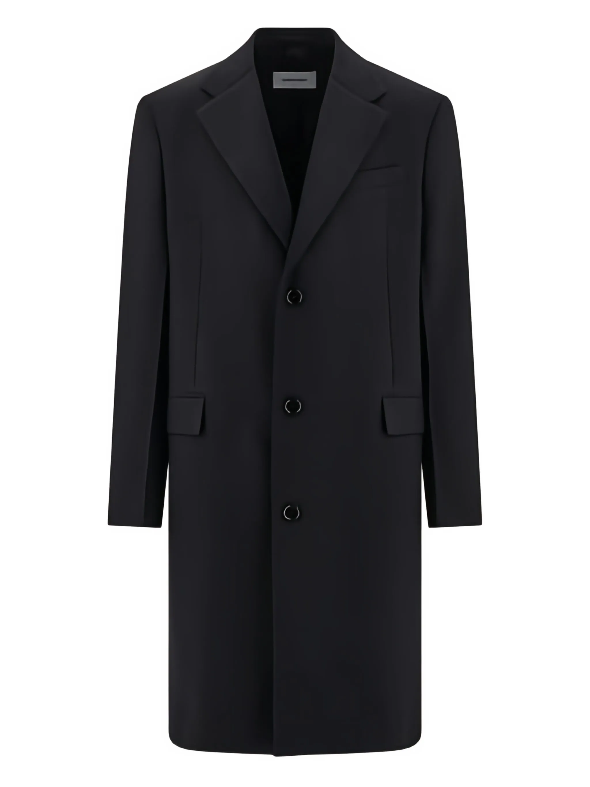 

Однобортное пальто с атласными лацканами Ferragamo, черный