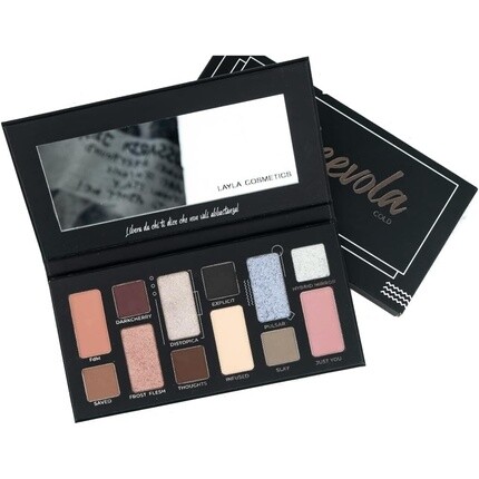 

Палитра теней Freevola 12 оттенков — 8 матовых, 3 оттенка Buttershine, 1 оттенок Butterspark Layla Cosmetics