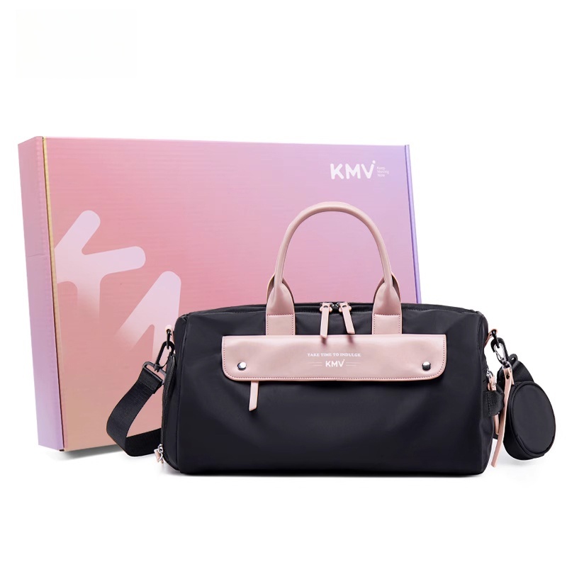 

KMV Большая спортивная сумка из полиэстера для женщин, Black Pink Gift Box Set