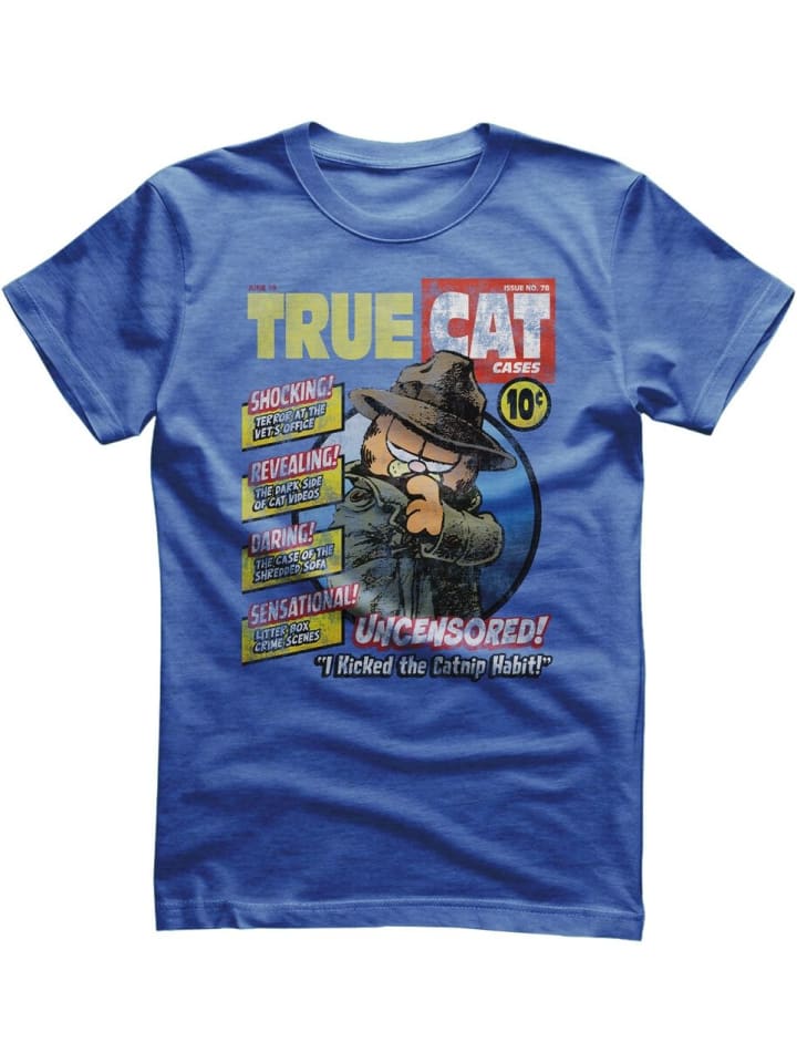 

Футболка True Cat Cases Cover T-Shirt синего цвета Garfield, Синий, Футболка True Cat Cases Cover T-Shirt синего цвета Garfield