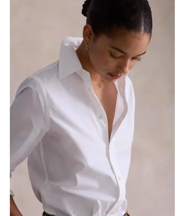 Рубашка slim fit Polo Ralph Lauren, белый — фото 4