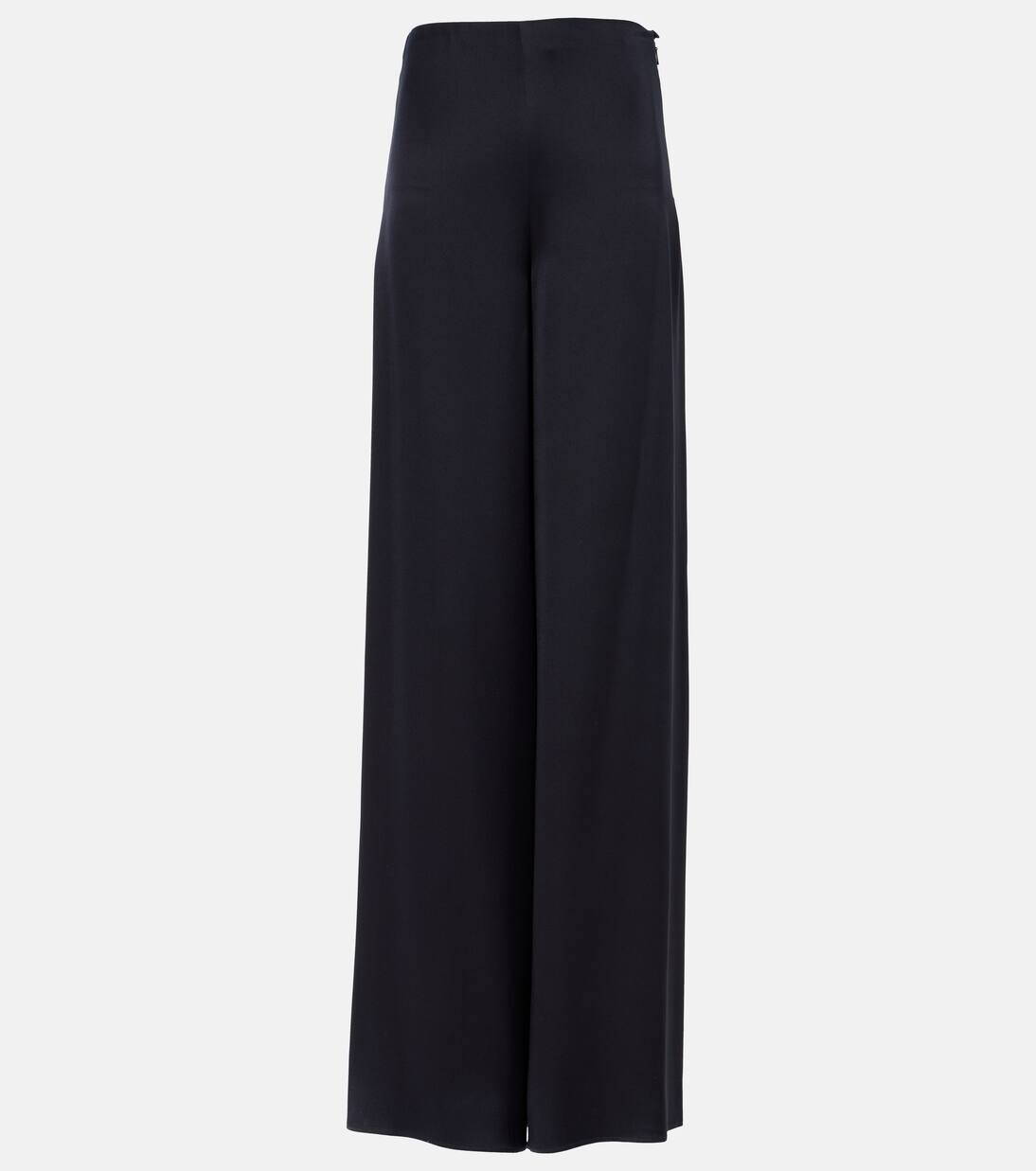 

Широкие брюки из дрезденского шелкового атласа Loro Piana, цвет blue navy