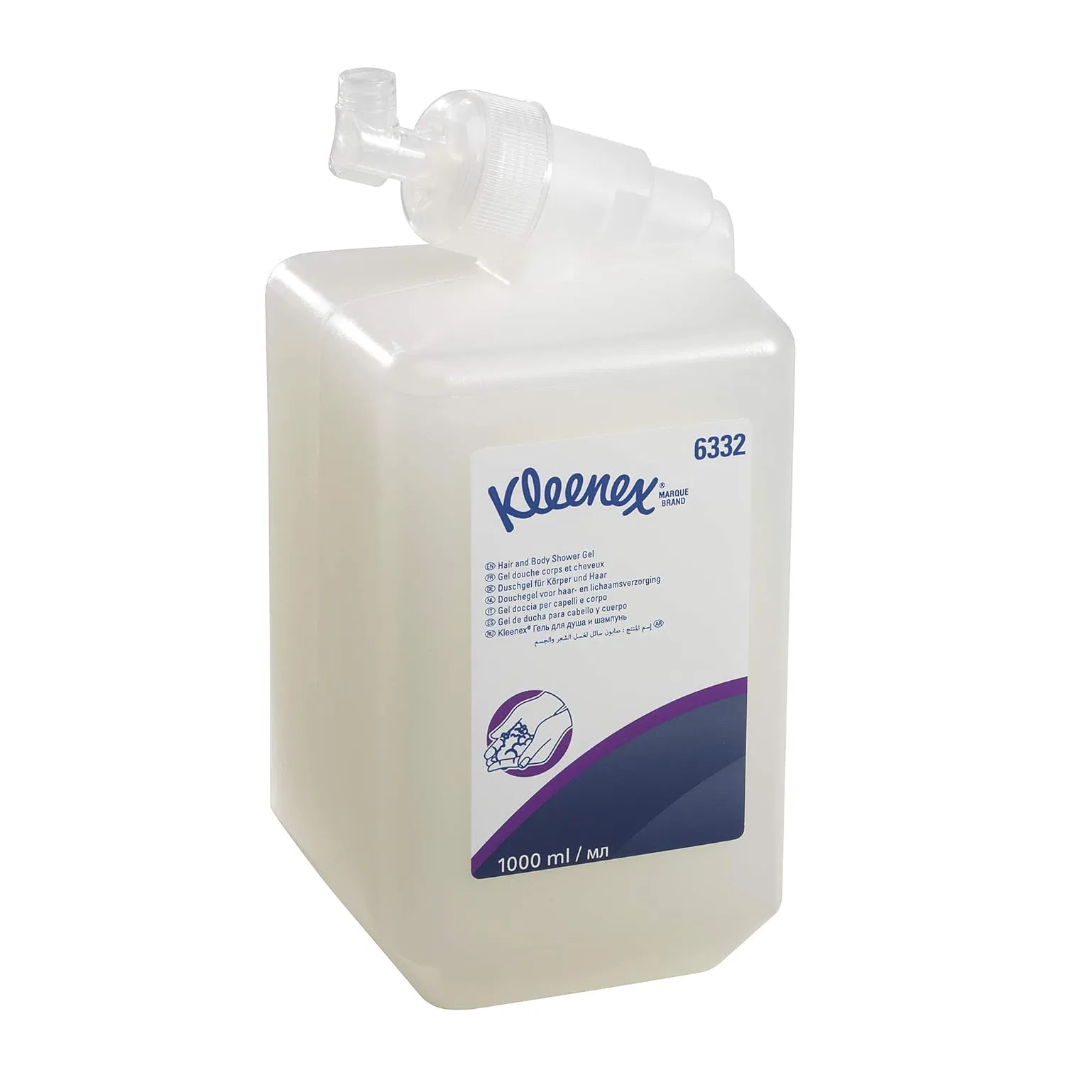 Шампунь для волос и тела Kleenex (белый), 6 картриджей по 1 литру Kleenex, White — фото 3
