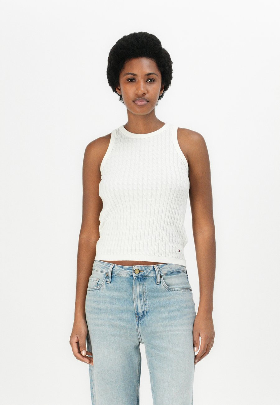 

Топ Tommy Hilfiger Top, Ivory Silk/Off-White