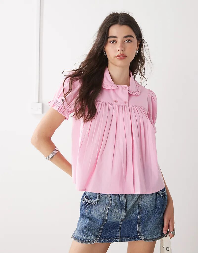 

Блузка-бэбидолл COLLUSION розового цвета