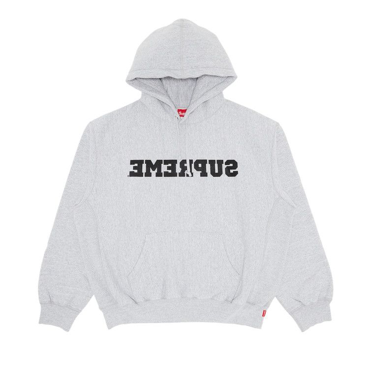 

Толстовка Supreme Reverse Hooded Sweatshirt, Heather Grey