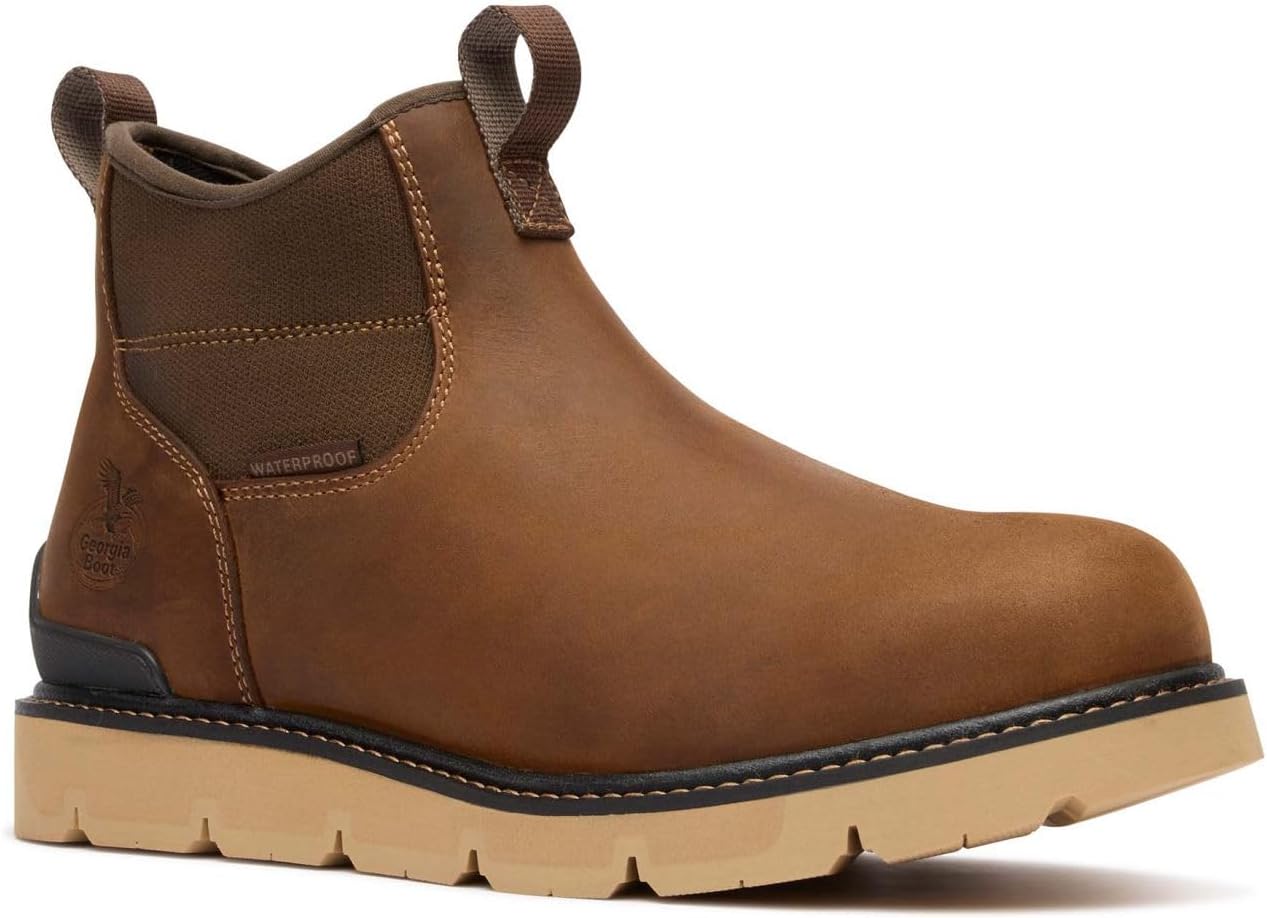 Ботинки Georgia Boot Carbon Flex Wedge Chelsea, коричневый — фото 4
