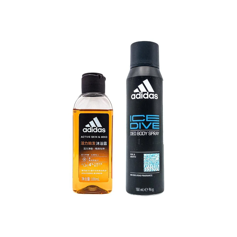 Освежающий спрей-дезодорант Adidas, [Selected Upgraded]Soothing Spray 150ML+Active Shower Gel 100ML — фото 2