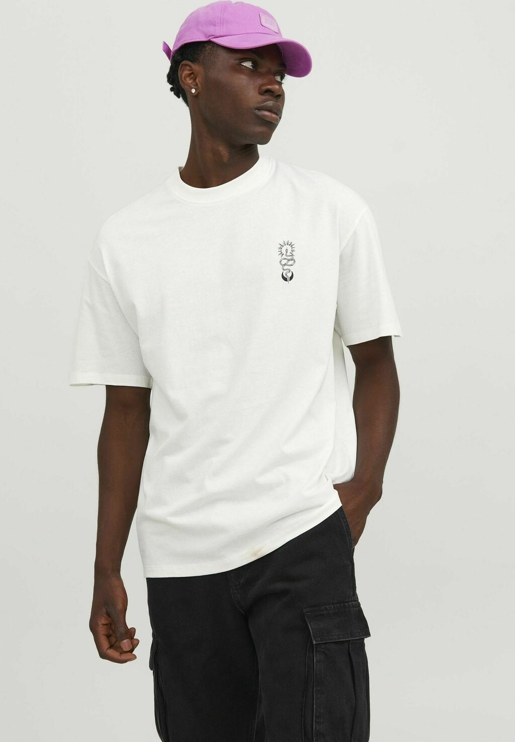 

Футболка с принтом Cloud Dancer Crew Neck Jack & Jones, кремовый