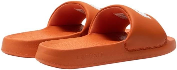 Lacoste мужские сандалии Serve Slide 1.0, Orange & White Croc — фото 3