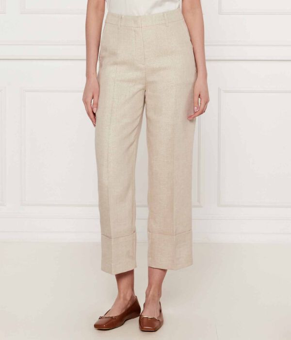 

Льняные брюки вукари Flare fit Marc Cain, желтый