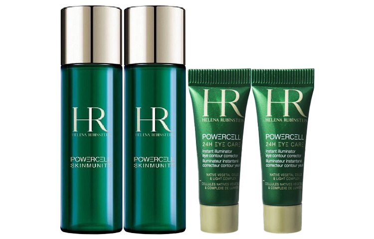 Helena Rubinstein Набор пробников в зеленой бутылочке Увлажняющий крем для глаз New Skin Подтягивающий, увлажняющий, питательный 30 мл*2 + 3 мл*2 — фото 2