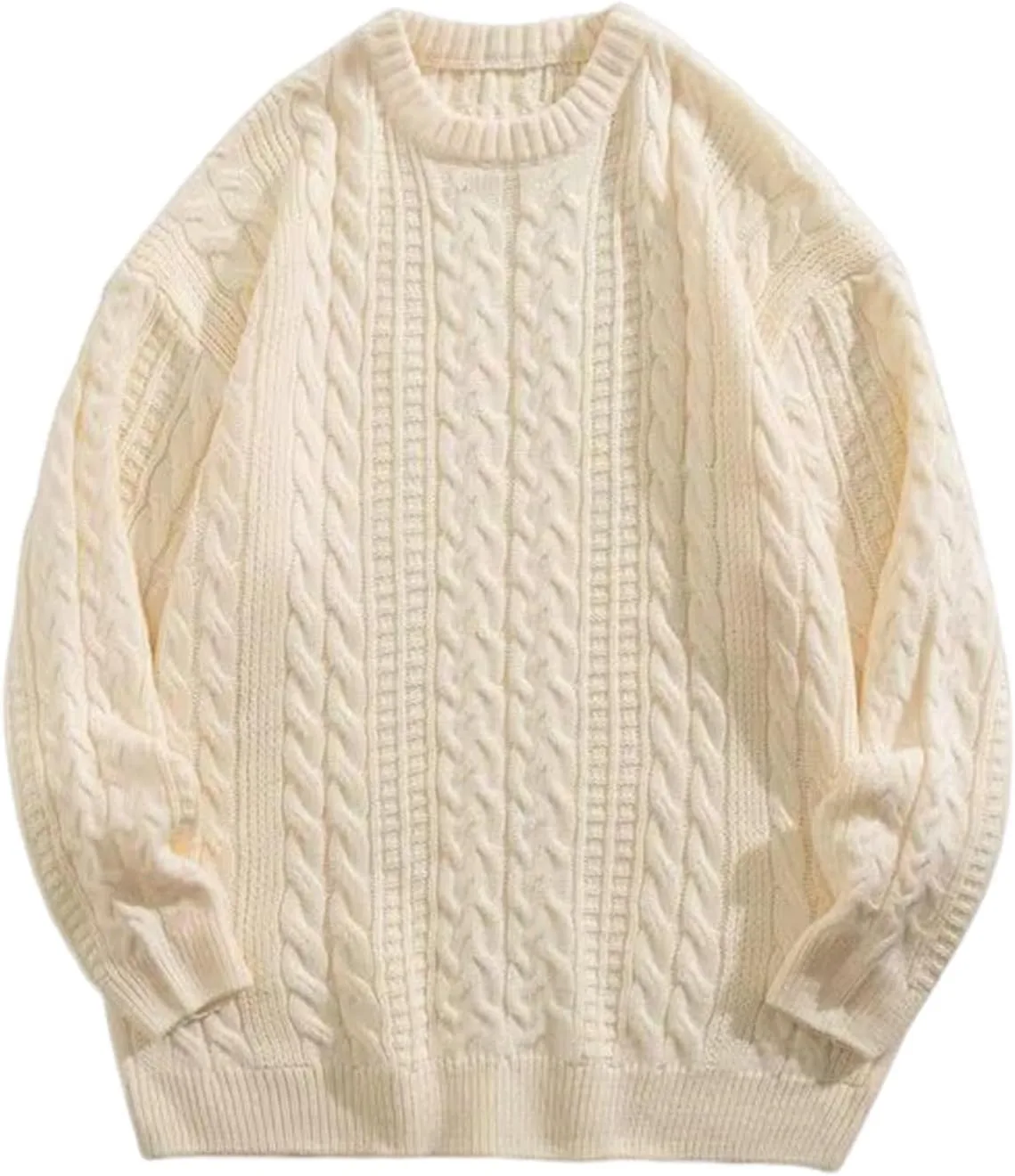 Мужской свитер Crewneck свободного кроя с узором Cable Knitted — фото 2