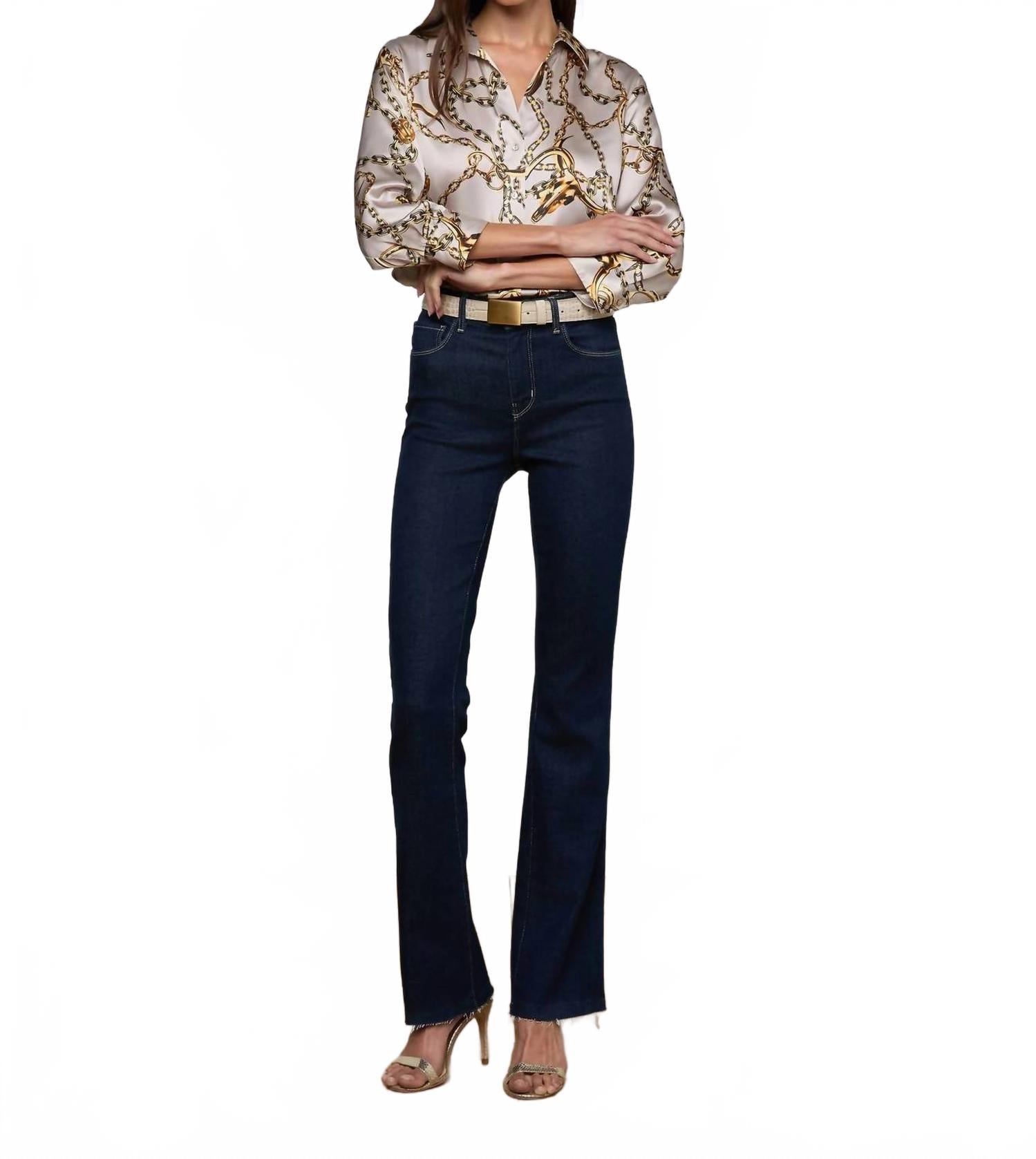 

L'Agence Джинсы прямого кроя Ruth синего цвета