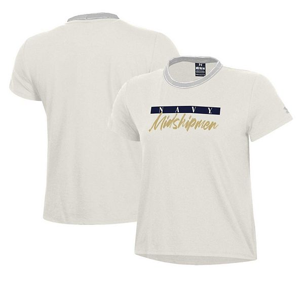 

Женская футболка Midshipmen Iconic в кремово-синем цвете Under Armour, Бежевый, Женская футболка Midshipmen Iconic в кремово-синем цвете Under Armour