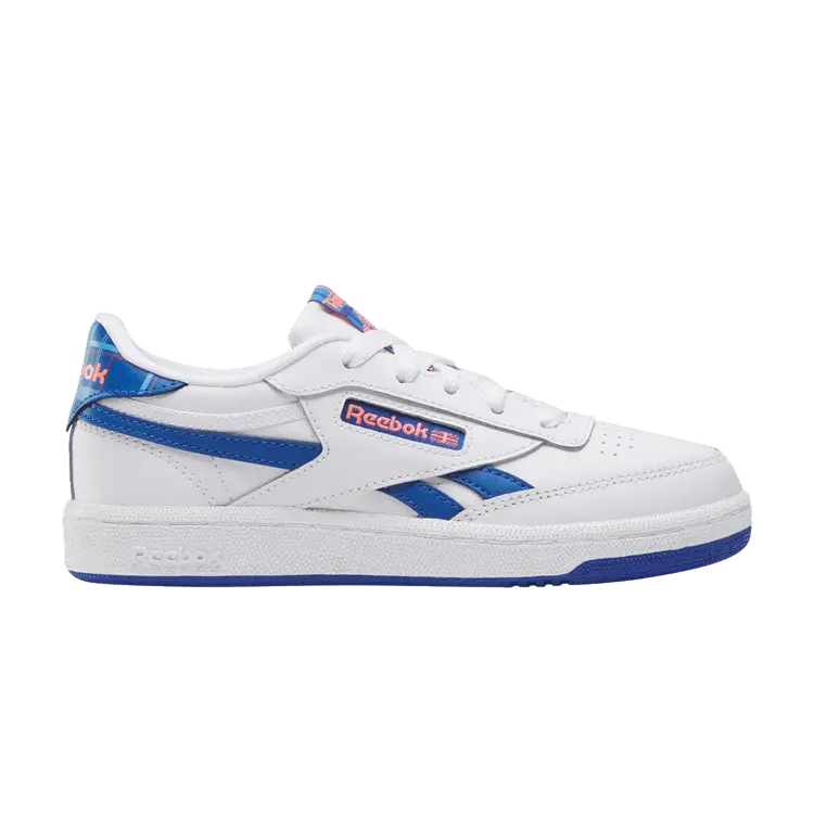 

Кроссовки Reebok Club C Revenge Little Kid White Vector Blue Digital Coral, белый