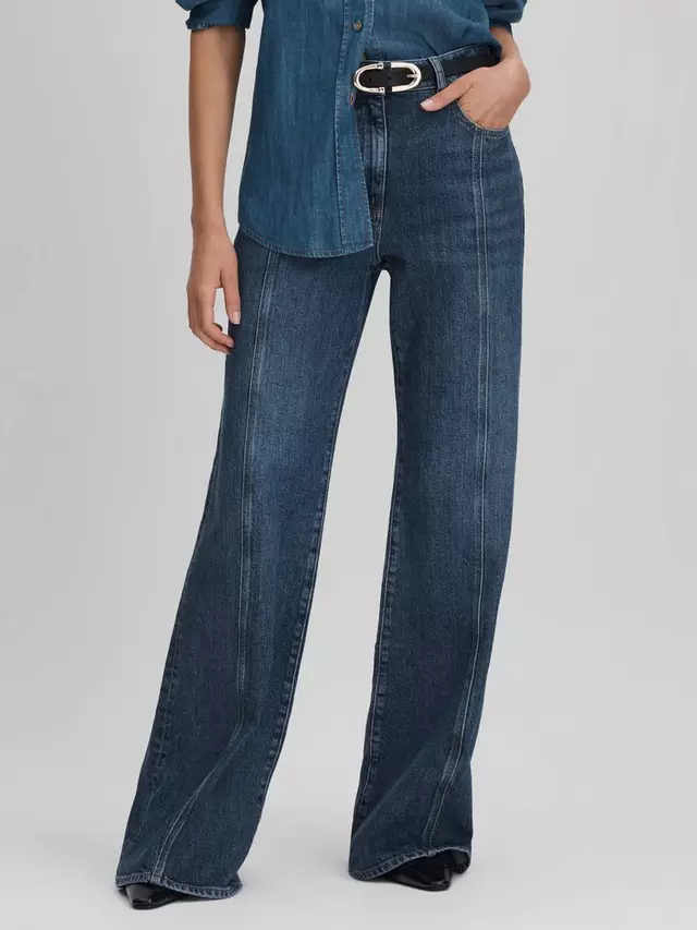 

Джинсы Reiss Petite Juniper Flared, цвет mid/blue