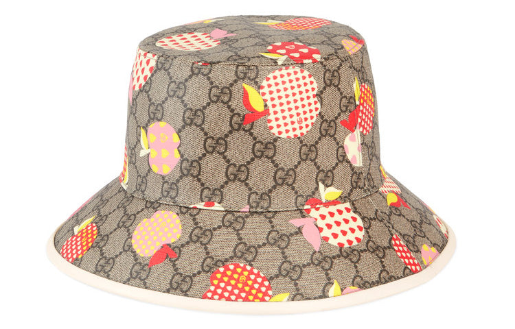 Бейсболка Gucci Les Pommes Bucket Hat 'Beige', желто-коричневый — фото 3
