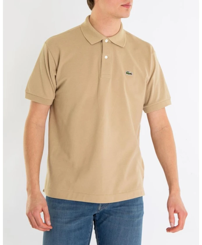 Поло Lacoste Classic Fit L.12.12, бежевый — фото 4