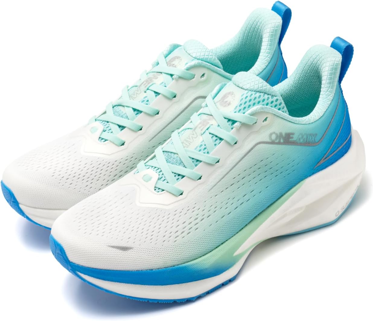 

Мужские кроссовки для бега ONEMIX, сетчатые спортивные кроссовки, противоскользящие, удобные, для тренировок в зале, повседневные, дышащие, для бега, тенниса и моды, белый