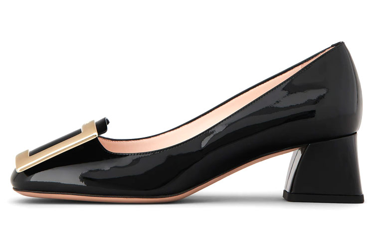 Très Vivier Chunky Heel Высокие каблуки 4.5 см Женские черные Roger Vivier — фото 2