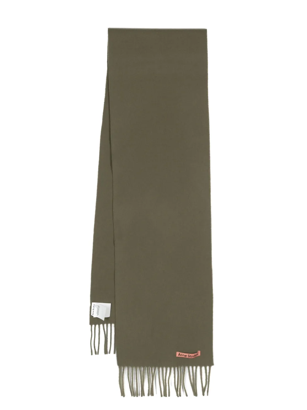

Шерстяной шарф с логотипом Acne Studios, зеленый