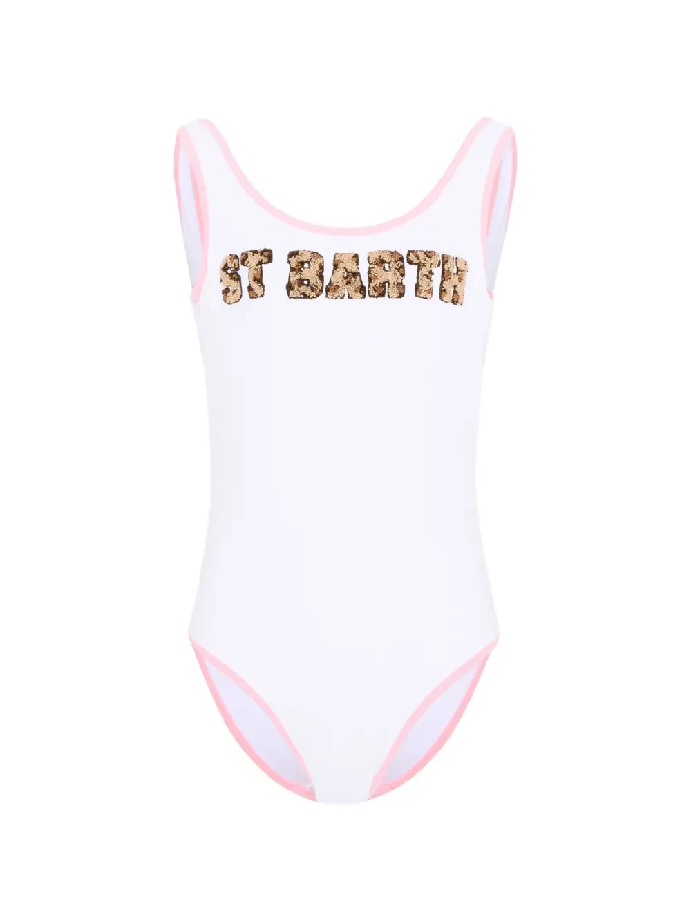 Купальник с надписями Mc2 Saint Barth Kids, белый