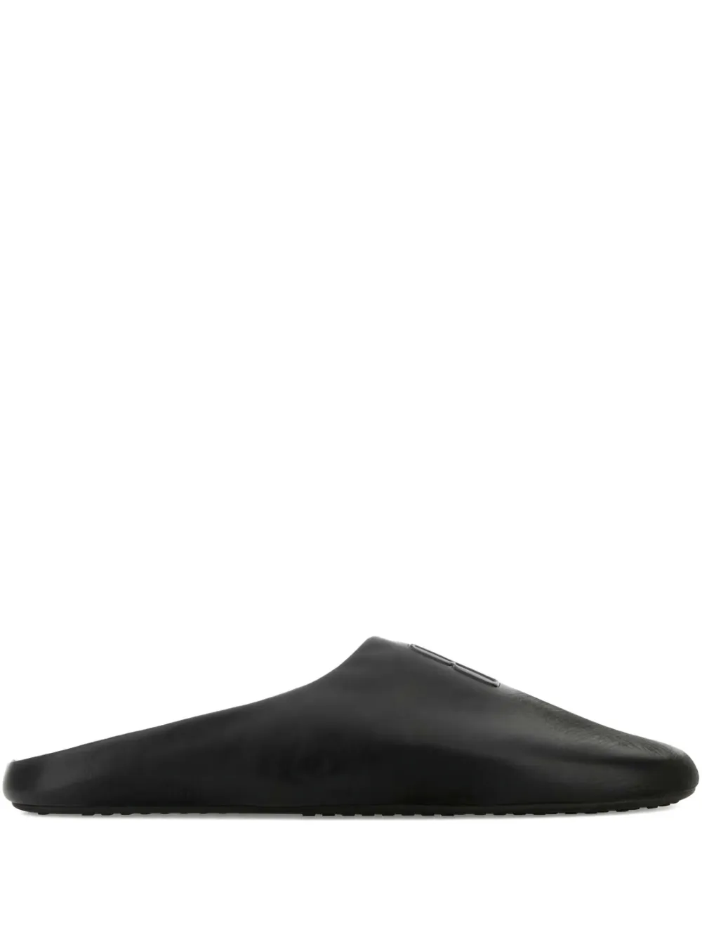 

Кожаные мюли с логотипом BALENCIAGA, черный