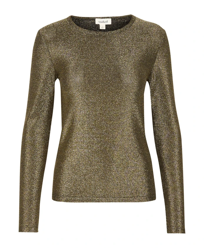

Топ с длинными рукавами и золотыми блестками Soaked In Luxury, желтый