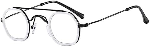 

Солнцезащитные очки в стиле ретро Polygon для женщин, прозрачные линзы с градиентом Ocean, защита от УФ-излучения UV400, солнцезащитные очки в стиле панк для мужчин MTZJH, White Clear