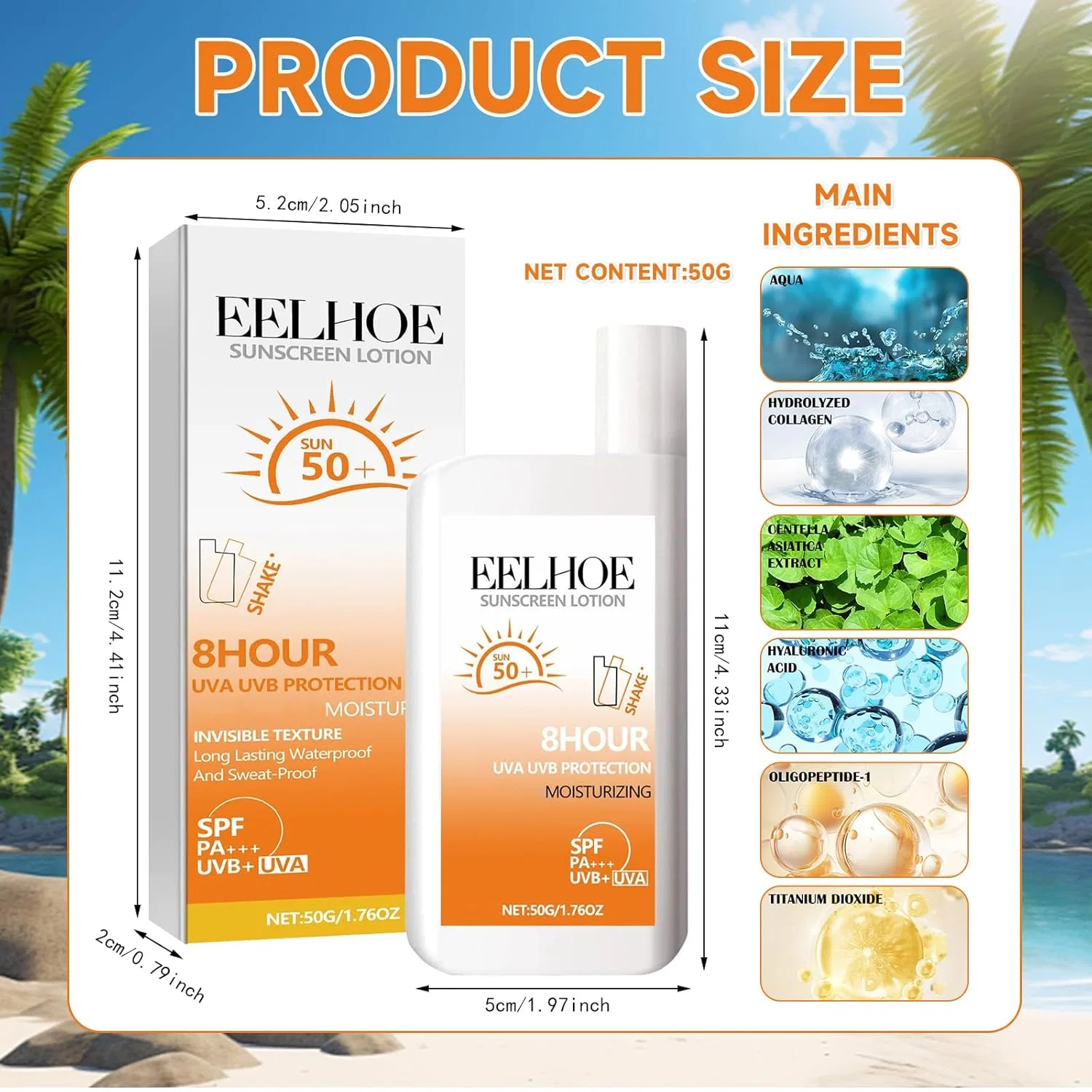 Солнцезащитный крем SPF 50+ для лица и тела Zoonvii — фото 2
