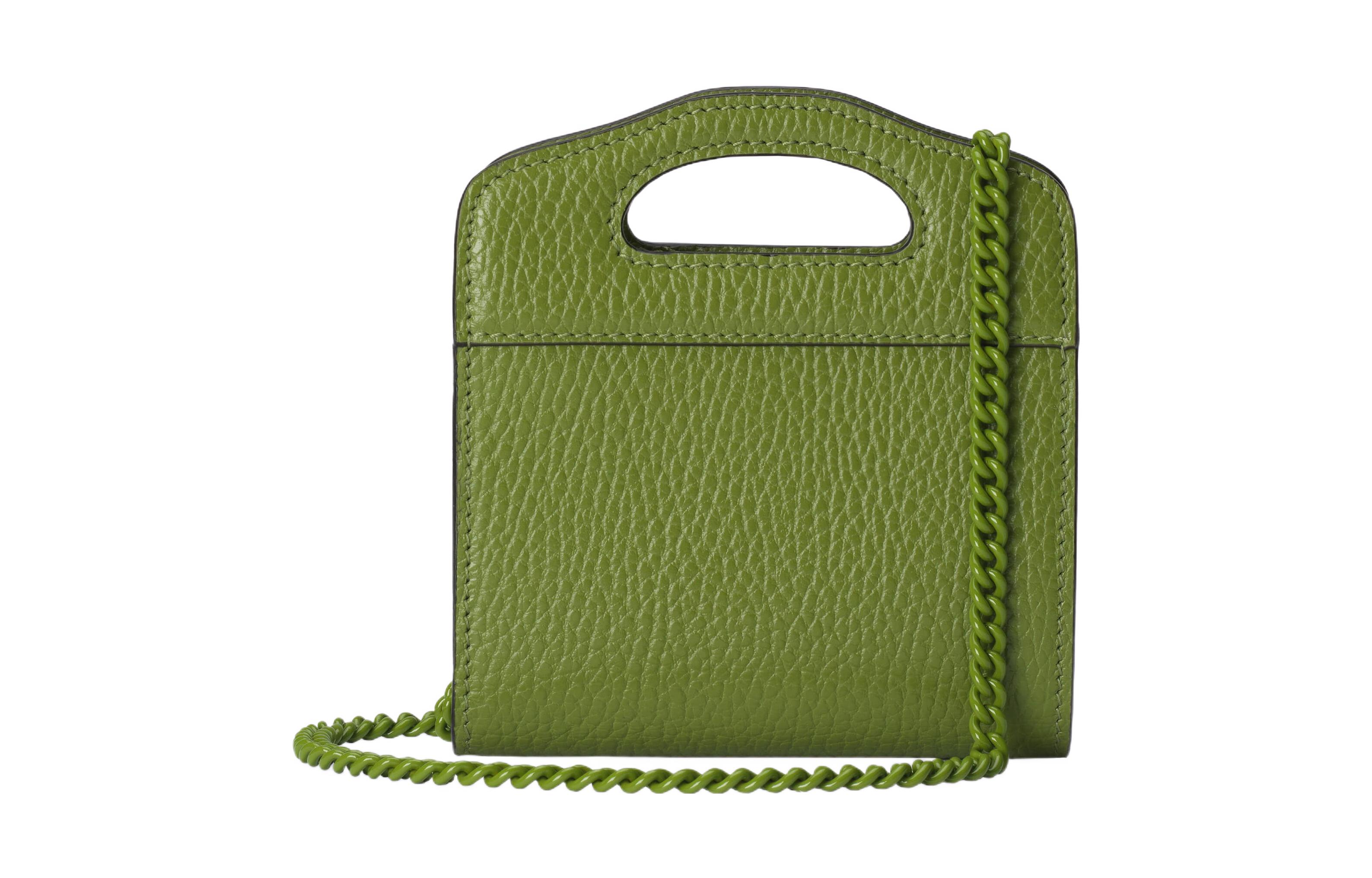 Кошелёк GG Marmont из кожи для женщин зелёный GUCCI — фото 2