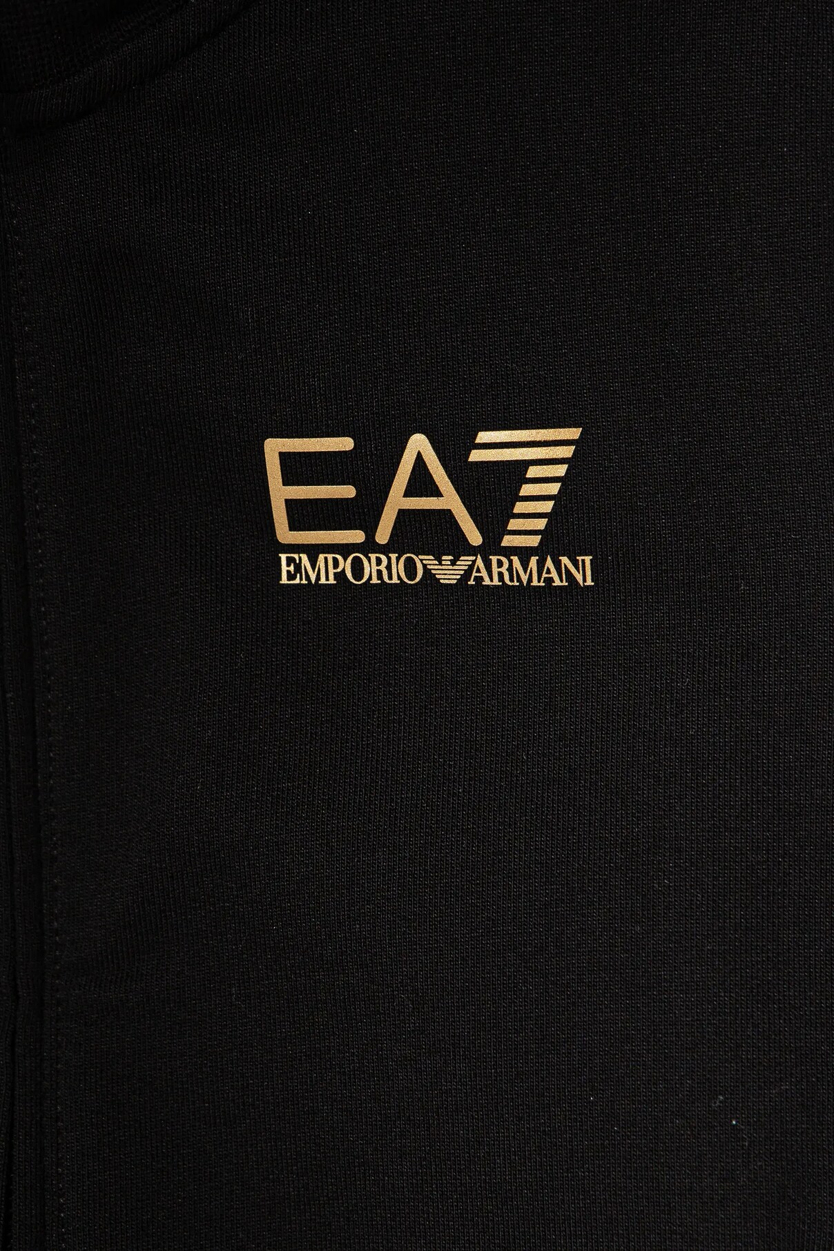 Хлопковый спортивный костюм для детей Ea7 Emporio Armani, черный — фото 4