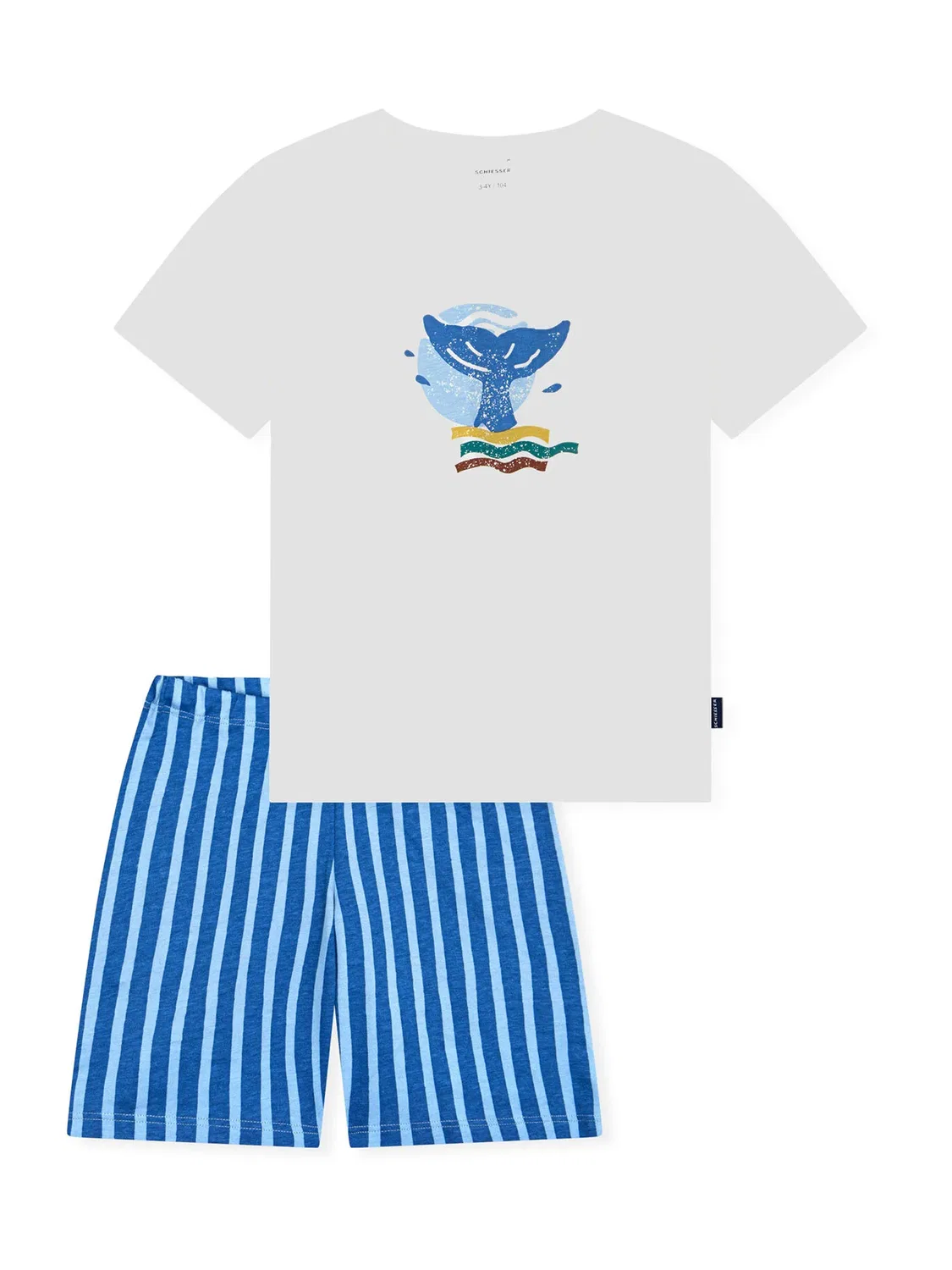 Пижама детская с принтом Schiesser, off-white
