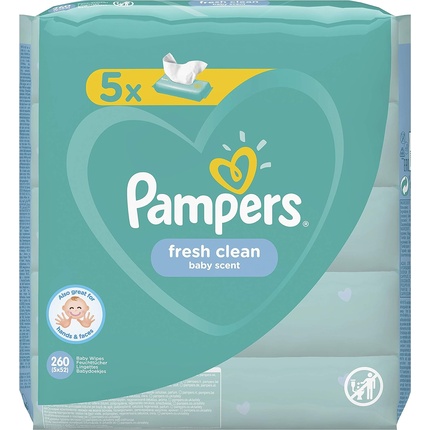 

Детские влажные салфетки Fresh Clean, 260 шт., мягкий аромат Pampers