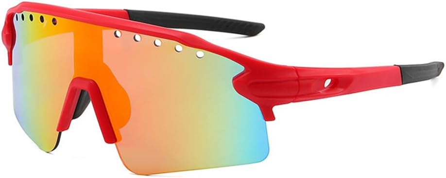 

Разноцветные спортивные очки для мужчин и женщин, для занятий спортом на открытом воздухе, велоспорта, ветрозащитные солнцезащитные очки, защитные очки для велоспорта KTUCN, Red