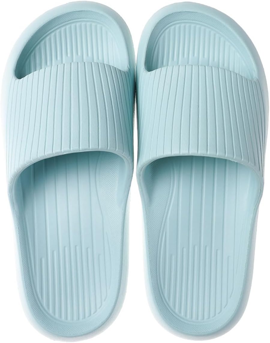 

Домашние тапочки для женщин и мужчин, тапочки для ванной, противоскользящие домашние туфли, шлепанцы для душа, тапочки для бассейна и пляжа Auxdiq, светло-голубой