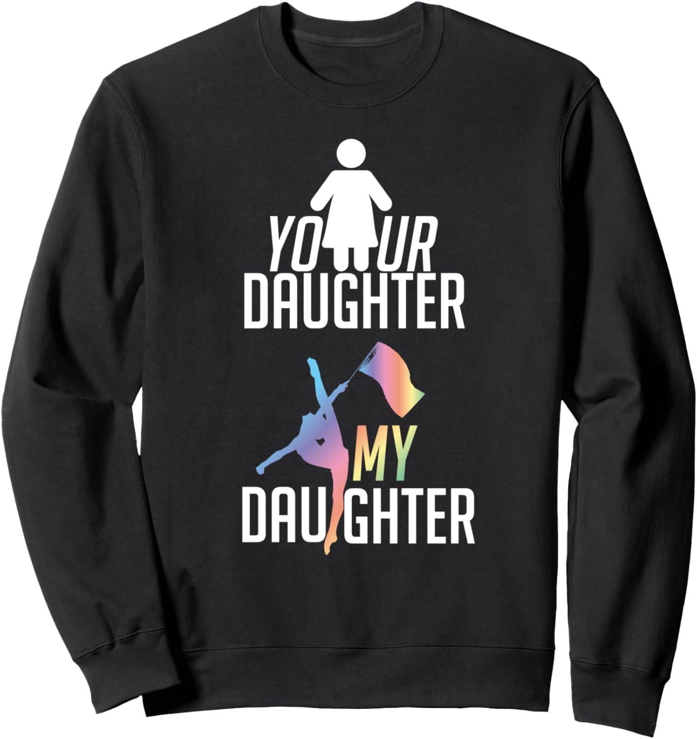 

Зимняя церемония поднятия флага: мама, папа, твоя дочь, моя дочь, толстовка с флагом Color Winter Guard Hs0, черный