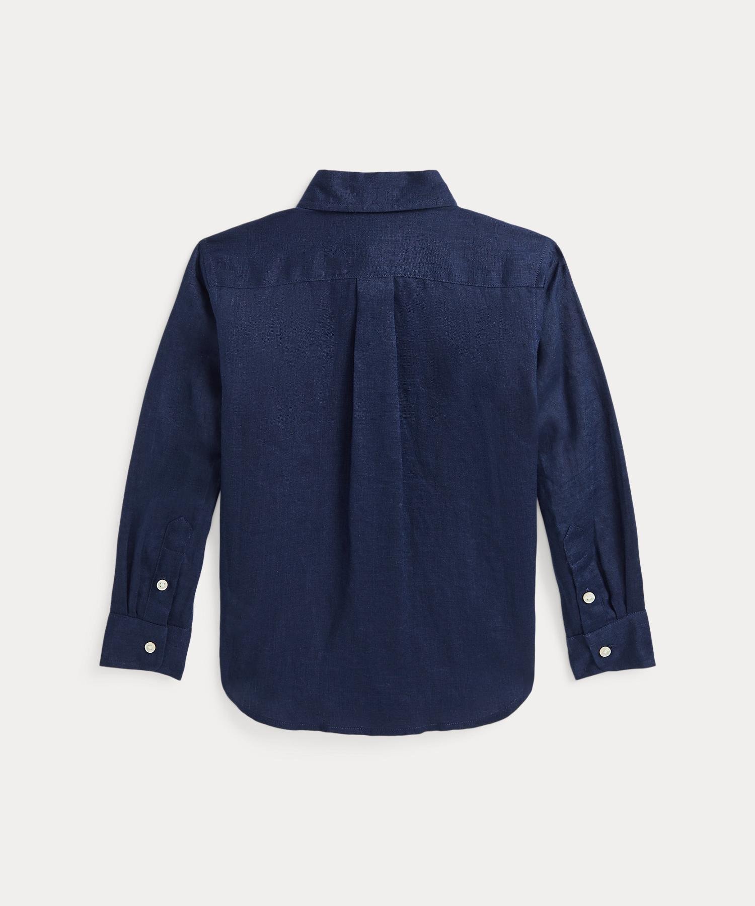 (Для мальчиков 2-7 лет) Льняная рубашка Polo Ralph Lauren, 410 Navy — фото 2