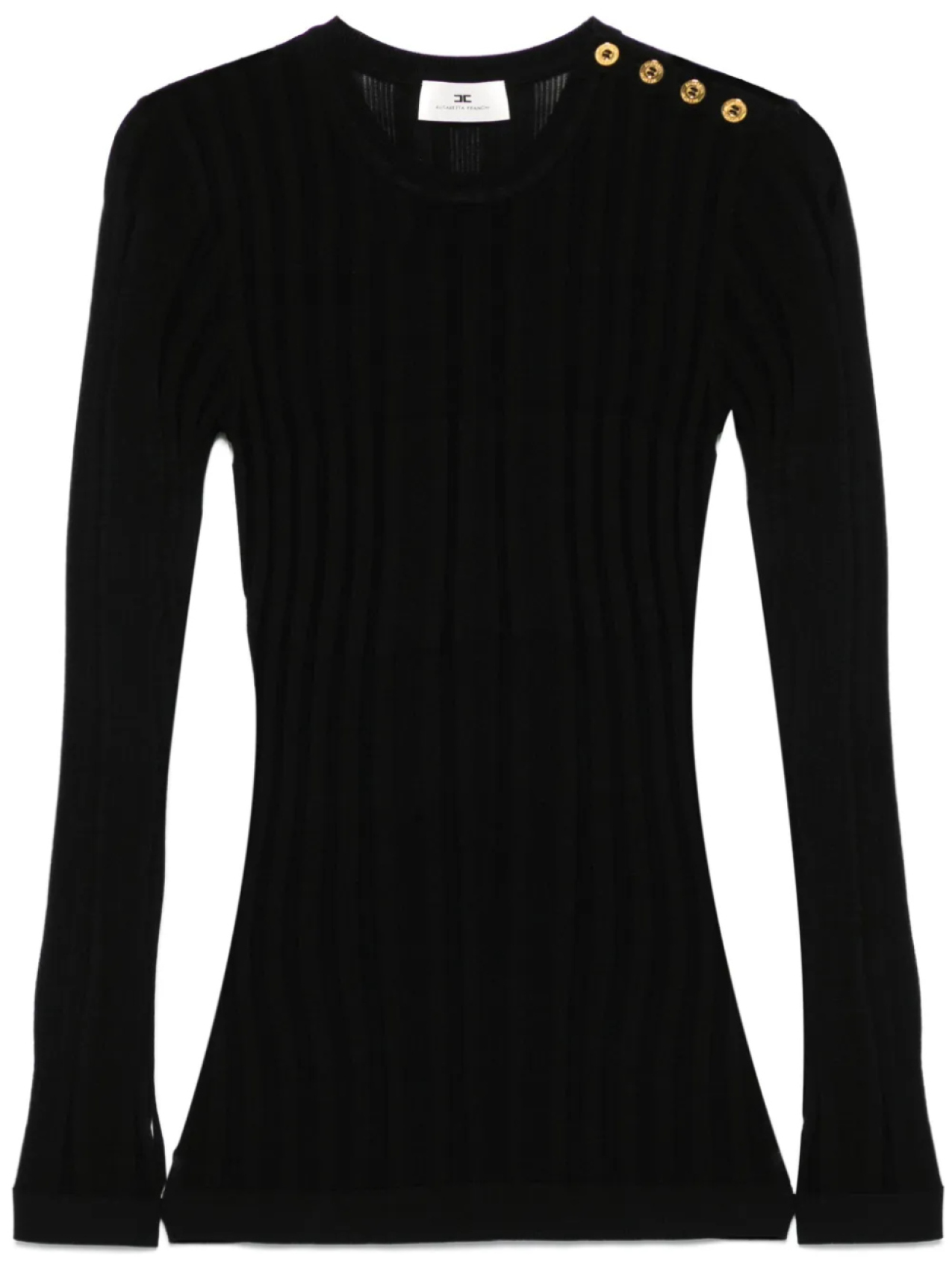 

Топ в рубчик Elisabetta Franchi, черный