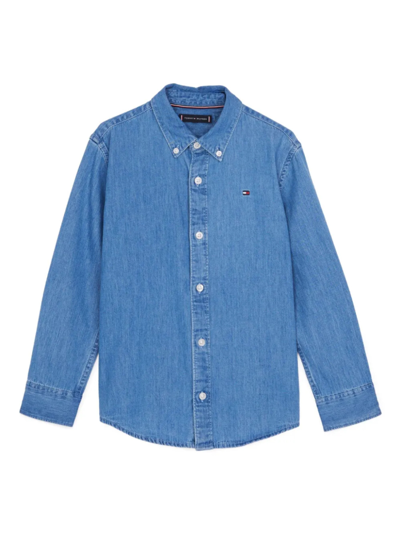 

Рубашка Tommy Hilfiger Junior из шамбре, синий