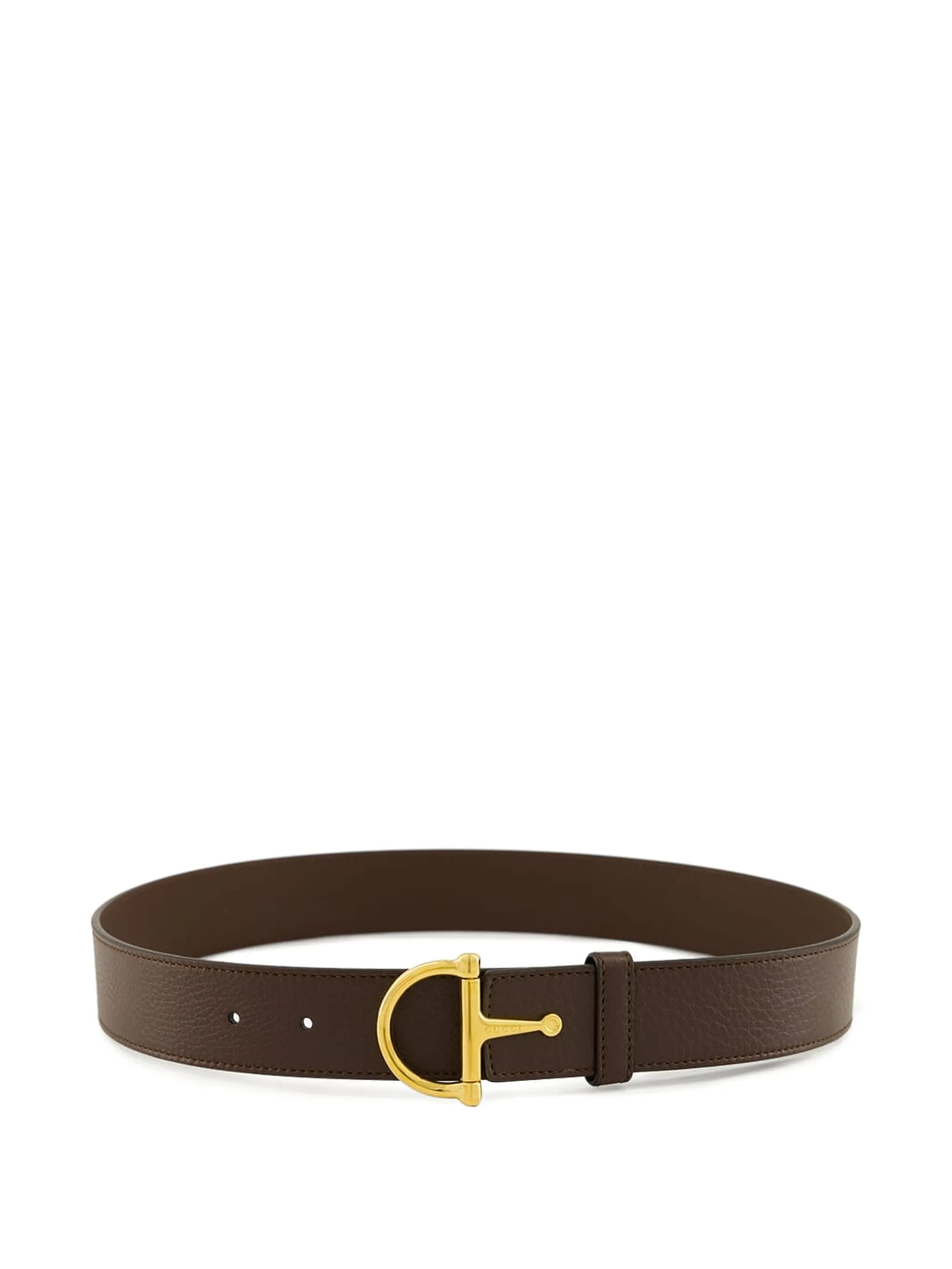Ремень с пряжкой Horsebit Gucci, коричневый