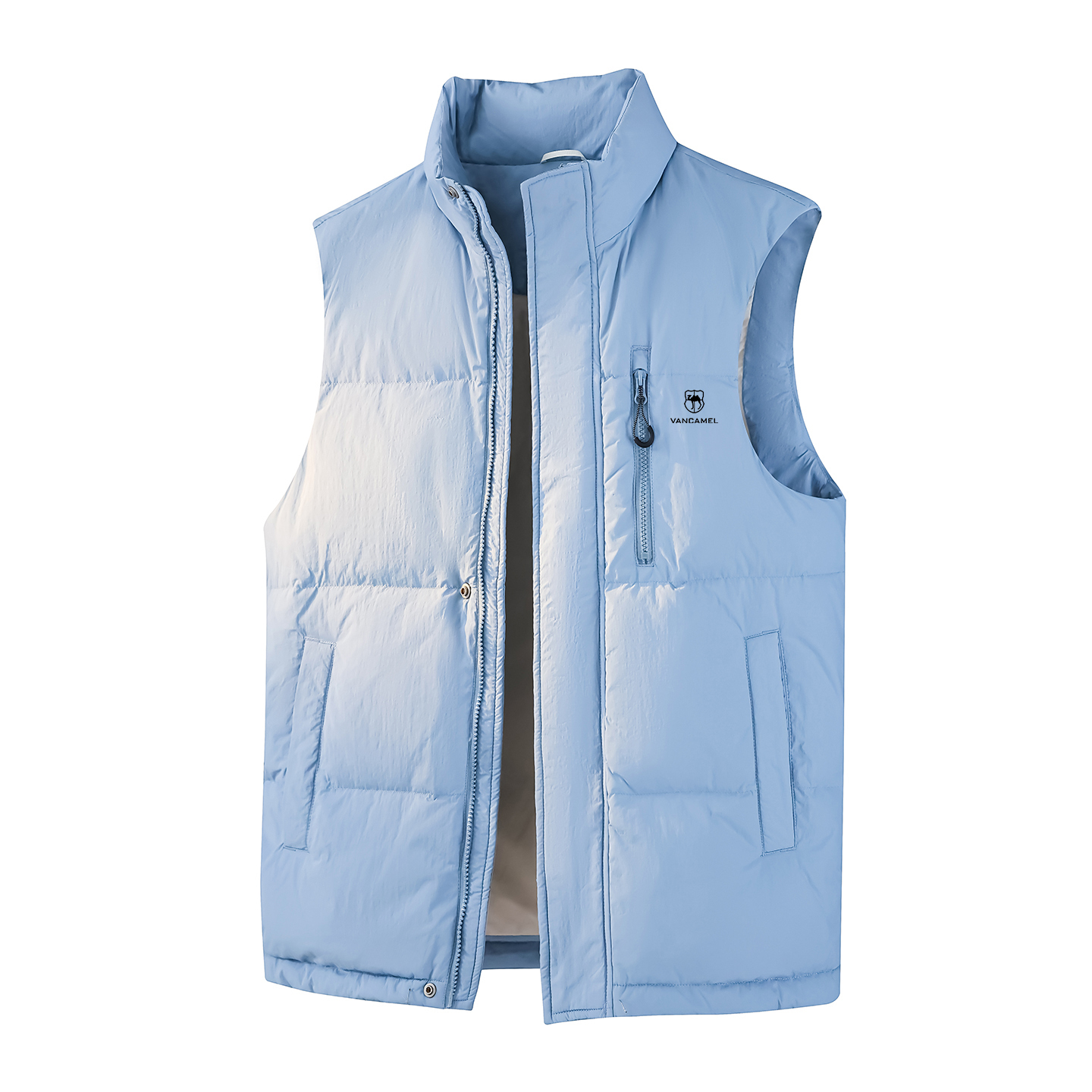 

Жилет Unisex Stand Collar утепленный с флисовой подкладкой Others VanCamel, синий