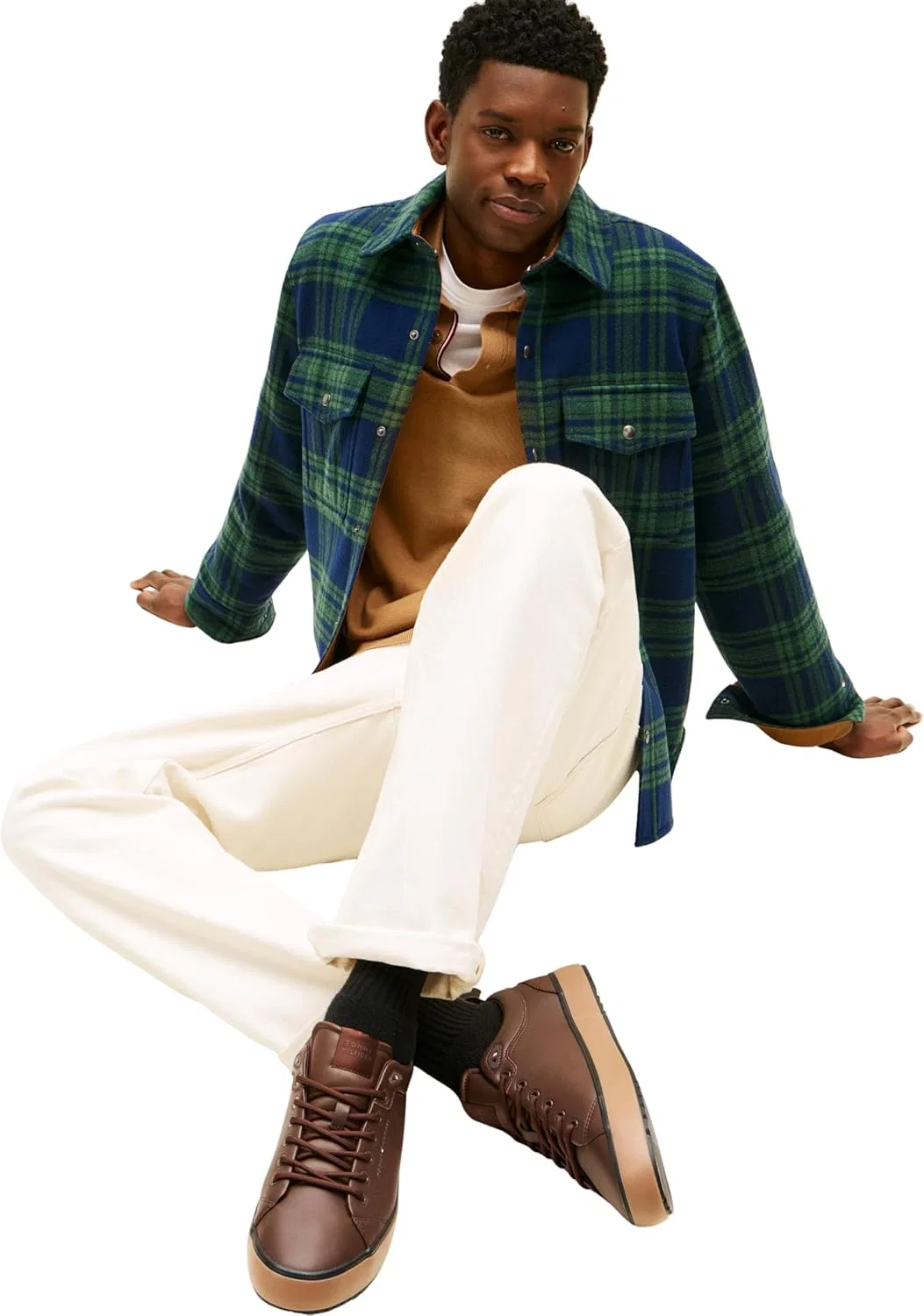 Мужские низкие бутсы Tommy Hilfiger Harlem Core LTH Mix Fm0fm05702, Brown Cocoa — фото 3