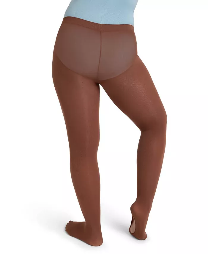 Детские ультрамягкие леггинсы Transition Tight с вязаным поясом Capezio, коричневый — фото 3